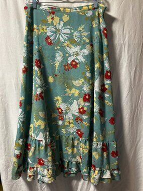 Floral Maxi Flowy lightweight womens summer skirt size 10